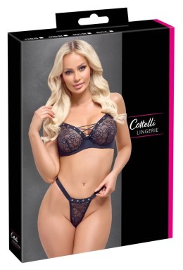 Cottelli LINGERIE komplet koronkowy 2-częściowy czarny 80B/M