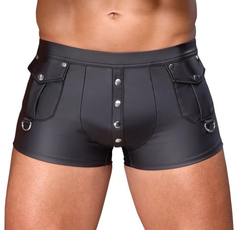 NEK Bokserki Męskie Matowe Czarne 2XL z Kieszeniami i Zatrzaskami NEK Bokserki Męskie Matowe Czarne 2XL z Kieszeniami i Zatrzaskami