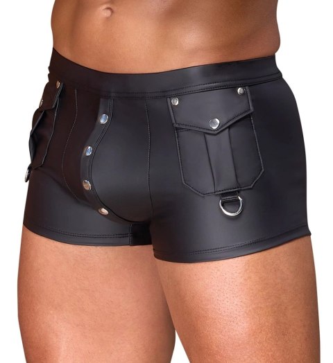 NEK Bokserki Męskie Matowe Czarne 2XL z Kieszeniami i Zatrzaskami NEK Bokserki Męskie Matowe Czarne 2XL z Kieszeniami i Zatrzaskami
