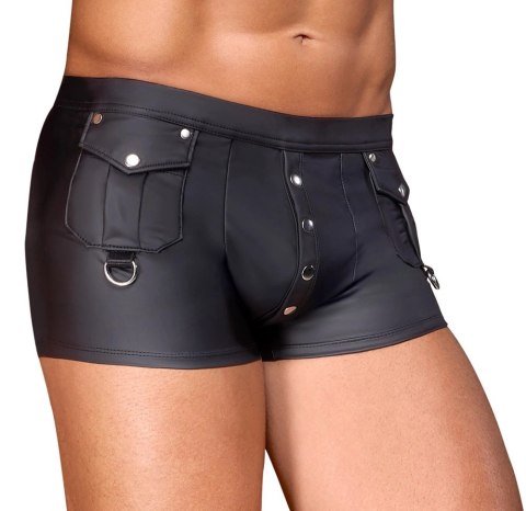 NEK Bokserki Męskie Matowe Czarne 2XL z Kieszeniami i Zatrzaskami NEK Bokserki Męskie Matowe Czarne 2XL z Kieszeniami i Zatrzaskami
