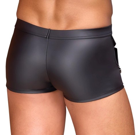 NEK Bokserki Męskie Matowe Czarne 2XL z Kieszeniami i Zatrzaskami NEK Bokserki Męskie Matowe Czarne 2XL z Kieszeniami i Zatrzaskami