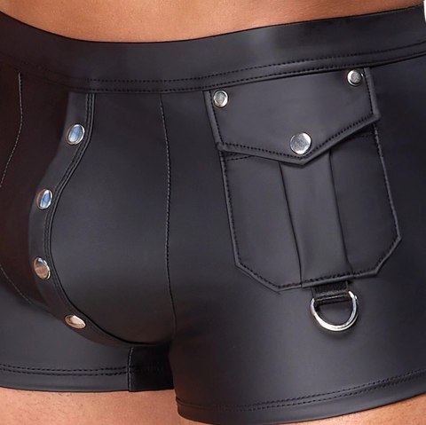 NEK Bokserki Męskie Matowe Czarne 2XL z Kieszeniami i Zatrzaskami NEK Bokserki Męskie Matowe Czarne 2XL z Kieszeniami i Zatrzaskami