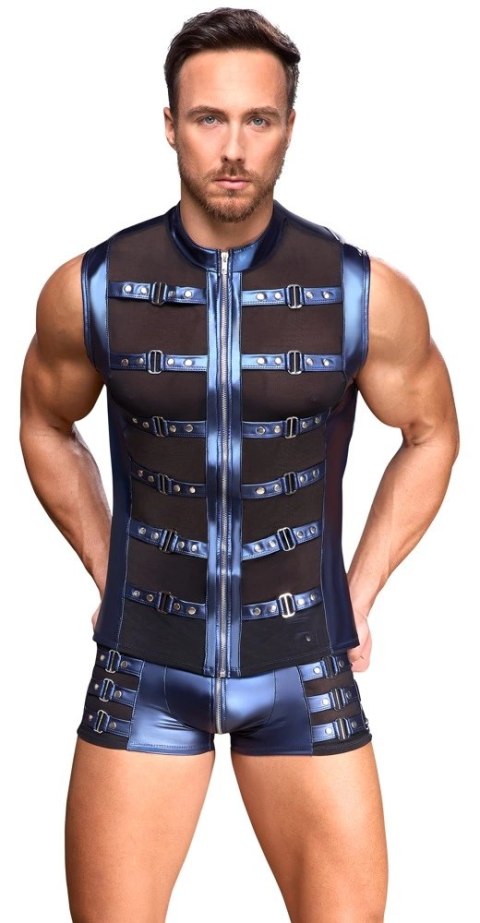 NEK Bokserki Męskie Matowe Niebieskie Ćwieki 2XL Metaliczny Look NEK Bokserki Męskie Matowe Niebieskie Ćwieki 2XL Metaliczny Look