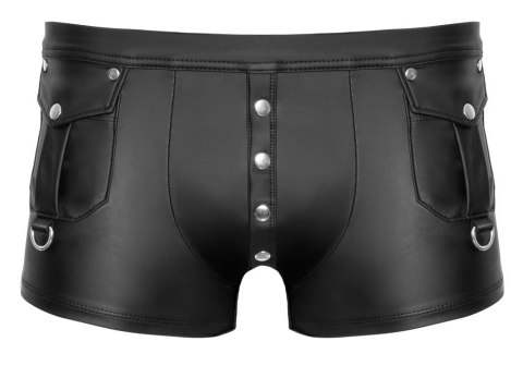 NEK Bokserki męskie matowe czarne XL z kieszonkami i zatrzaskami NEK Bokserki męskie matowe czarne XL z kieszonkami i zatrzaskami