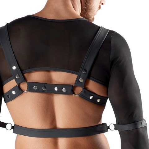Svenjoyment BONDAGE Top z długim rękawem, uprząż i mankiety M czarny Svenjoyment BONDAGE Top z długim rękawem, uprząż i mankiety M czarny