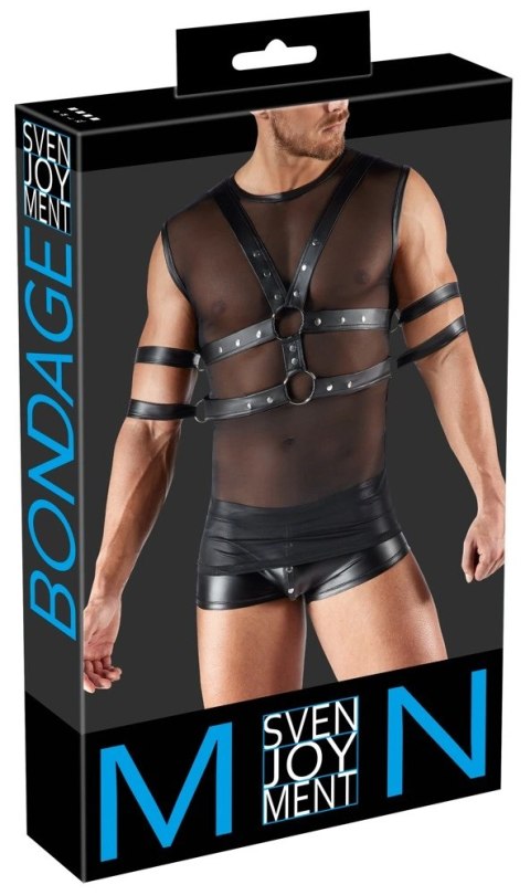 Svenjoyment Bondage Koszulka Bez Rękawow XL z Mankietami Czarna Svenjoyment Bondage Koszulka Bez Rękawow XL z Mankietami Czarna