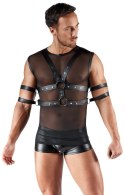 Svenjoyment Bondage Koszulka Bez Rękawow XL z Mankietami Czarna