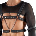 Svenjoyment Bondage Top z Długim Rękawem, Uprząż, 4 Mankiety S, Czarny