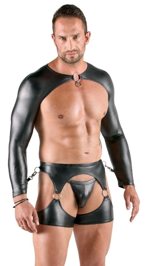 Svenjoyment Bondage Zestaw Męski 3-częściowy Matowy Czarny M Svenjoyment Bondage Zestaw Męski 3-częściowy Matowy Czarny M
