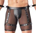 Svenjoyment Bondage zestaw spodenek z uprzężą i szelkami M, czarny