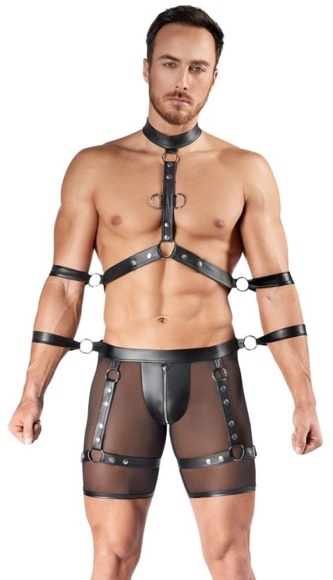 Svenjoyment Bondage zestaw spodenki z uprzężą i szelkami L czarne Svenjoyment Bondage zestaw spodenki z uprzężą i szelkami L czarne
