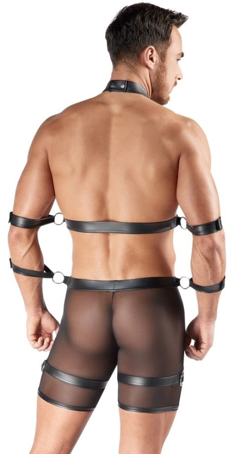 Svenjoyment Bondage zestaw spodenki z uprzężą i szelkami L czarne Svenjoyment Bondage zestaw spodenki z uprzężą i szelkami L czarne