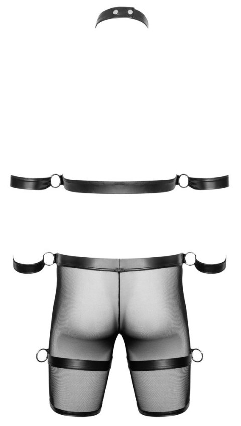 Svenjoyment Bondage zestaw spodenki z uprzężą i szelkami L czarne Svenjoyment Bondage zestaw spodenki z uprzężą i szelkami L czarne