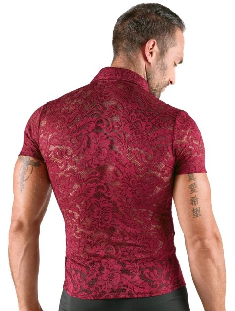 Svenjoyment Koszula Męska 2XL Koronkowa Czerwona z Kołnierzykiem Svenjoyment Koszula Męska 2XL Koronkowa Czerwona z Kołnierzykiem