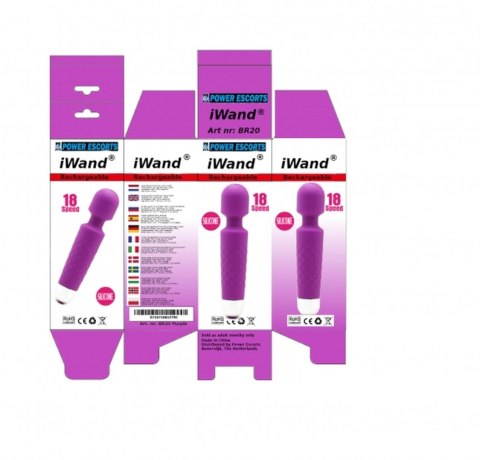 Iwand purple rechargeable silicone bodywand massager Iwand purple rechargeable silicone bodywand massager