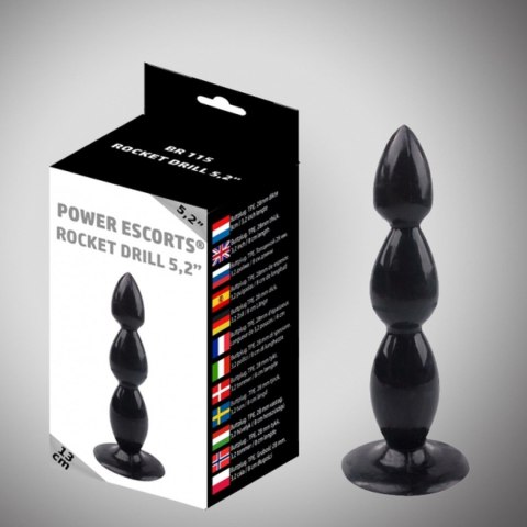 Rocket drill 5,2 inch black big anal plug 5,2 inch / 13 cm Rocket drill 5,2 inch black big anal plug 5,2 inch / 13 cm