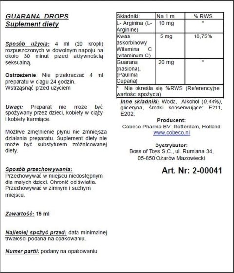 Supl.diety-Guarana Drops 30ml Supl.diety-Guarana Drops 30ml