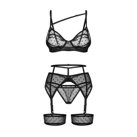 Obsessive Nuites zestaw bielizny 3-częściowy L/XL w kropki Obsessive Nuites zestaw bielizny 3-częściowy L/XL w kropki