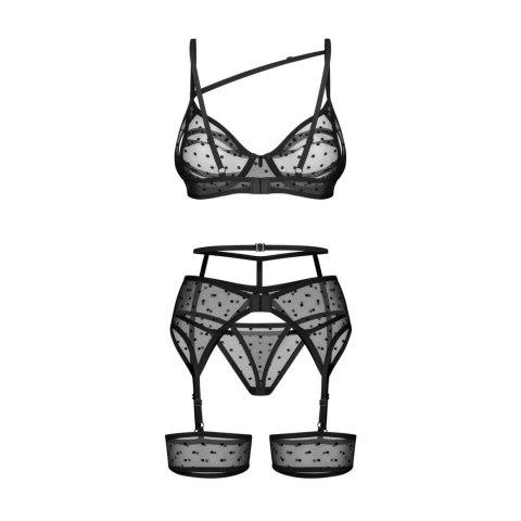 Obsessive Nuites zestaw bielizny 3-częściowy L/XL w kropki Obsessive Nuites zestaw bielizny 3-częściowy L/XL w kropki