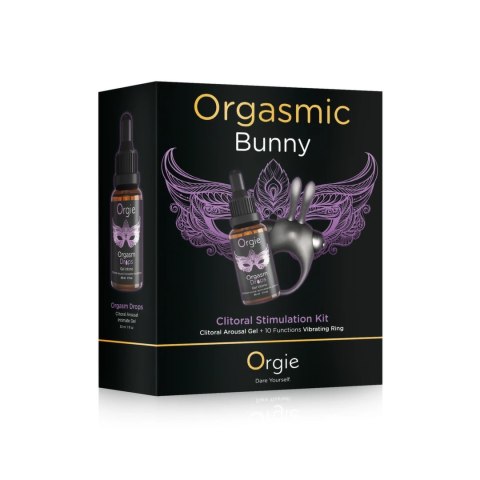 Orgie Orgasmic Bunny - pierścień wibrujący 10 trybow + żel stymulujący 15 ml Orgie Orgasmic Bunny - pierścień wibrujący 10 trybow + żel stymulujący 15 ml