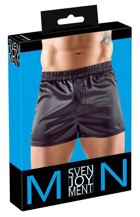 Svenjoyment Bokserki Satynowe Męskie Czarne 2XL Komfortowy Kroj Svenjoyment Bokserki Satynowe Męskie Czarne 2XL Komfortowy Kroj