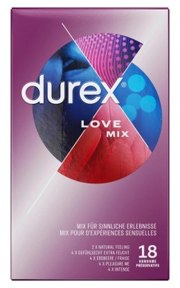 Durex Love Mix Pack 18 szt. - zestaw 5 wariantow smakowych i tekstur