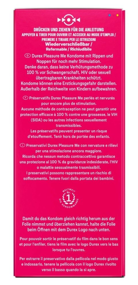 Durex Pleasure Me 40 szt. - prezerwatywy z teksturowaną powierzchnią Durex Pleasure Me 40 szt. - prezerwatywy z teksturowaną powierzchnią