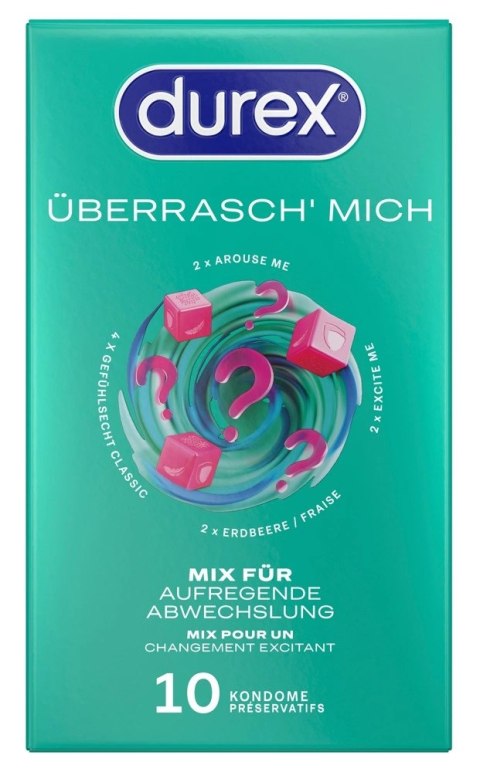 Durex Uberrasch Mich Zestaw 10 prezerwatyw mix rodzajow Durex Uberrasch Mich Zestaw 10 prezerwatyw mix rodzajow