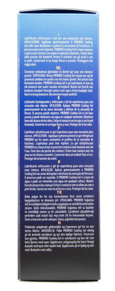 PRORINO Cooling Gel Strong 100 ml - Żel chłodzący na bazie wody PRORINO Cooling Gel Strong 100 ml - Żel chłodzący na bazie wody
