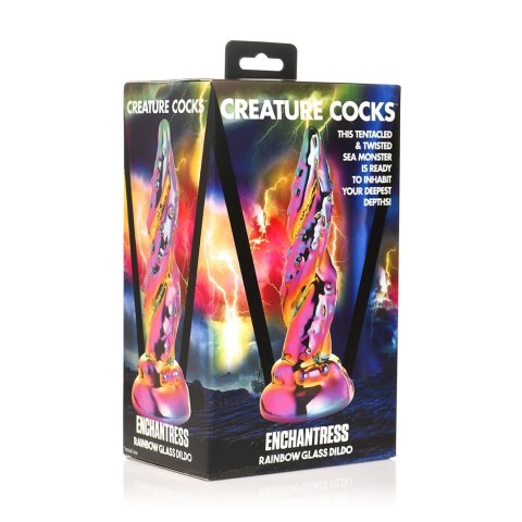 XR Brands Creature Cocks Kraken szklany model tęczowy borokrzemowy XR Brands Creature Cocks Kraken szklany model tęczowy borokrzemowy