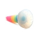 XR Brands Glow Dildo Silikonowy Tęczowy Świecący Spiralny 19 cm