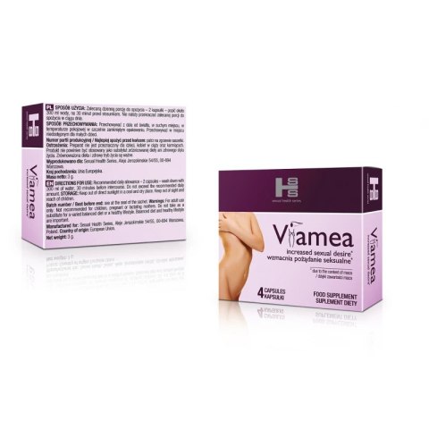 SHS Viamea 4 kapsułki - Suplement dla kobiet, naturalny skład, 4 sztuki SHS Viamea 4 kapsułki - Suplement dla kobiet, naturalny skład, 4 sztuki