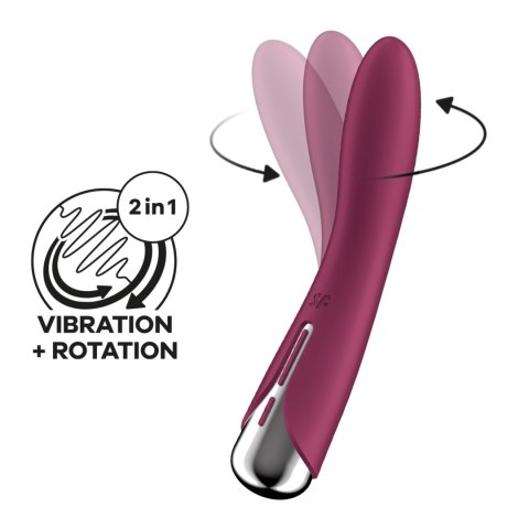 Satisfyer Vibe 1 Zakrzywiony model z obrotową głowką, silikonowy Satisfyer Vibe 1 Zakrzywiony model z obrotową głowką, silikonowy