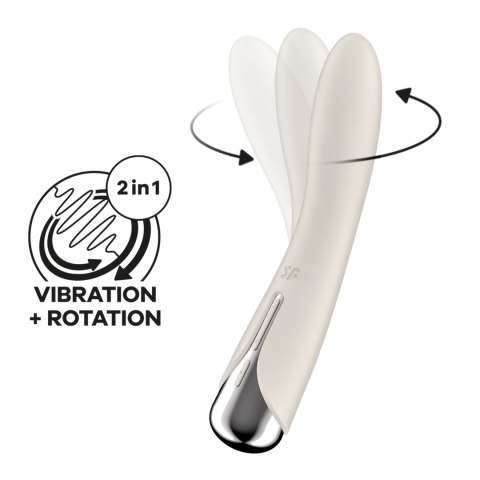 Satisfyer Vibe 1 - zakrzywiony model z obrotową głowką, silikonowy Satisfyer Vibe 1 - zakrzywiony model z obrotową głowką, silikonowy