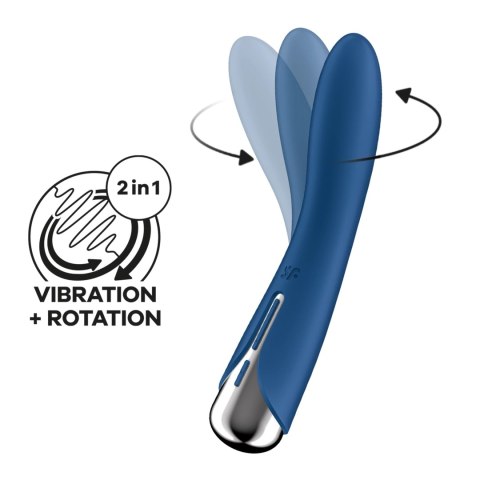 Satisfyer Vibe 1 - zakrzywiony model z obrotową głowką, silikonowy Satisfyer Vibe 1 - zakrzywiony model z obrotową głowką, silikonowy