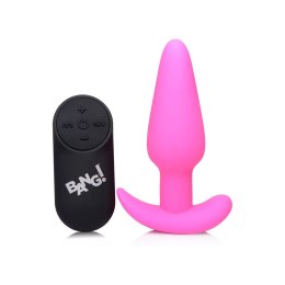 XR Brands BANG Toy silikonowy korek analny z pilotem, 21 trybow, czarny