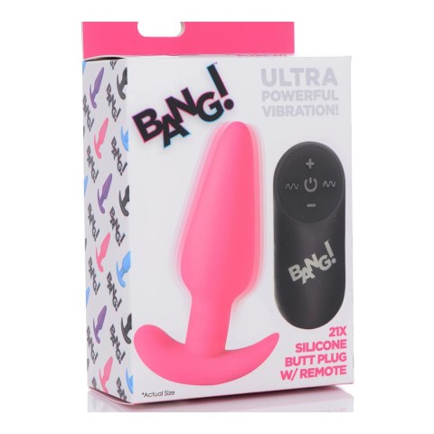XR Brands BANG Toy silikonowy korek analny z pilotem, 21 trybow, czarny XR Brands BANG Toy silikonowy korek analny z pilotem, 21 trybow, czarny