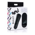 XR Brands Bang Bullet - miniaturowy wibrator z pilotem, silikon, fioletowy