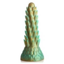 XR Brands Kolczasty model silikonowy turkusowo-złoty 22,8 cm