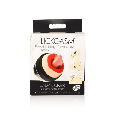 XR Brands Lady Licker stymulator z ruchomym językiem, silikon, czerwony XR Brands Lady Licker stymulator z ruchomym językiem, silikon, czerwony