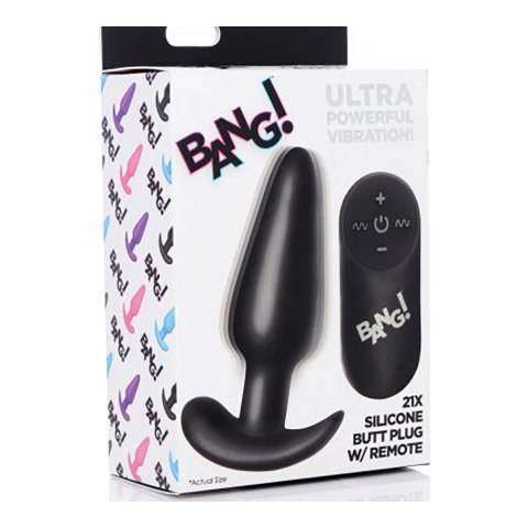 XR Brands Smooth Silicone Plug z pilotem, wodoodporny, 21 trybow XR Brands Smooth Silicone Plug z pilotem, wodoodporny, 21 trybow