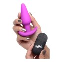 XR Brands Smooth Silicone - wodoodporny korek analny z pilotem, czarny