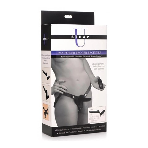 XR Brands Strap-On System Podwojny Wibrujący + Pilot Bezprzewodowy XR Brands Strap-On System Podwojny Wibrujący + Pilot Bezprzewodowy