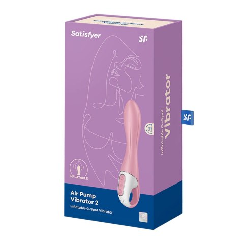 Satisfyer Air Pump G - Wibrator z funkcją dmuchania, silikon, rożowy Satisfyer Air Pump G - Wibrator z funkcją dmuchania, silikon, rożowy