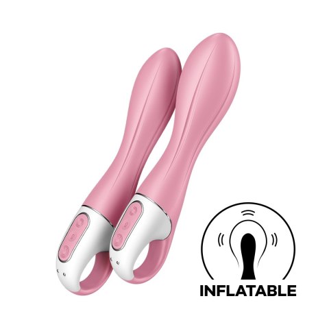 Satisfyer Air Pump G - Wibrator z funkcją dmuchania, silikon, rożowy Satisfyer Air Pump G - Wibrator z funkcją dmuchania, silikon, rożowy