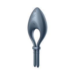 Satisfyer Bullseye - Regulowany pierścień wibrujący, silikon, czarny