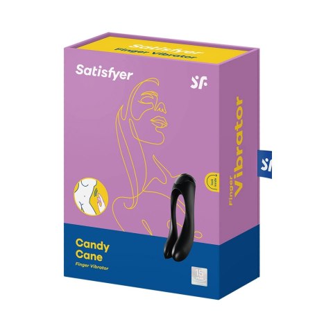 Satisfyer Candy Cane mini - kompaktowy model na palec czarno-pomarańczowy Satisfyer Candy Cane mini - kompaktowy model na palec czarno-pomarańczowy