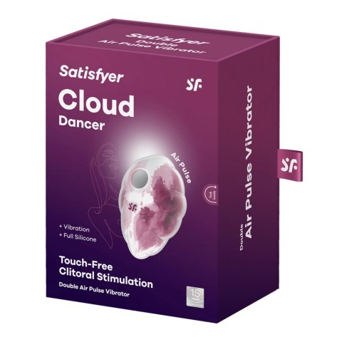 Satisfyer Cloud - Wibrator silikonowy z funkcją Air Pulse, fioletowy Satisfyer Cloud - Wibrator silikonowy z funkcją Air Pulse, fioletowy