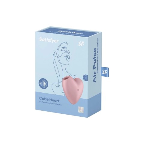 Satisfyer Cutie Heart - Podwojny wibrator pulsacyjny, silikon, rożowy Satisfyer Cutie Heart - Podwojny wibrator pulsacyjny, silikon, rożowy