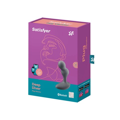 Satisfyer Deep Diver - wibrująca zatyczka analna Bluetooth silikon IPX7 Satisfyer Deep Diver - wibrująca zatyczka analna Bluetooth silikon IPX7
